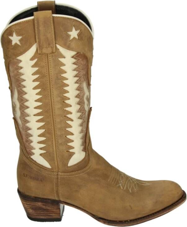 Sendra Westernlaars in Cognac Nubuck