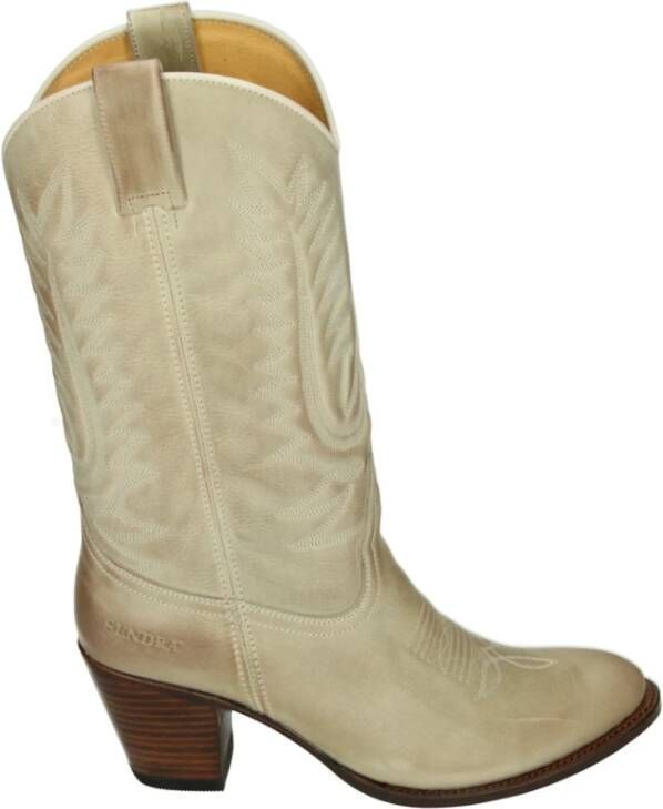 Sendra Westerse Beige Leren Laarzen