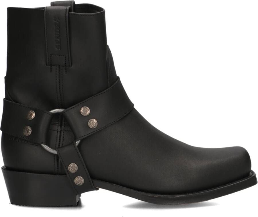 SENDRA Enkellaarsjes Dames 9077 Maat: 36 Materiaal: Leer Kleur: Zwart - Foto 3