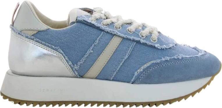 Serafini Dames Jeans Sneakers Blue Dames