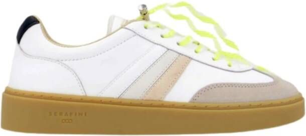Serafini Leren sneaker met logodetails