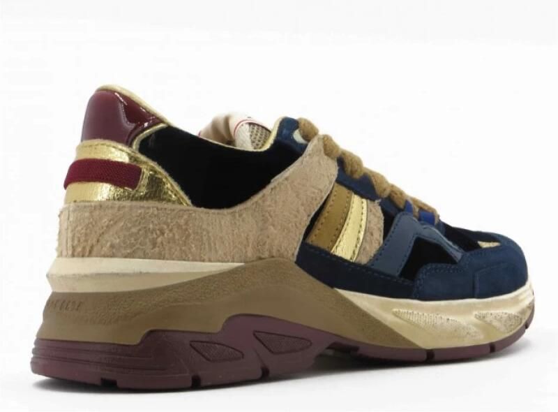 Serafini Fluwelen sneaker met gouden details