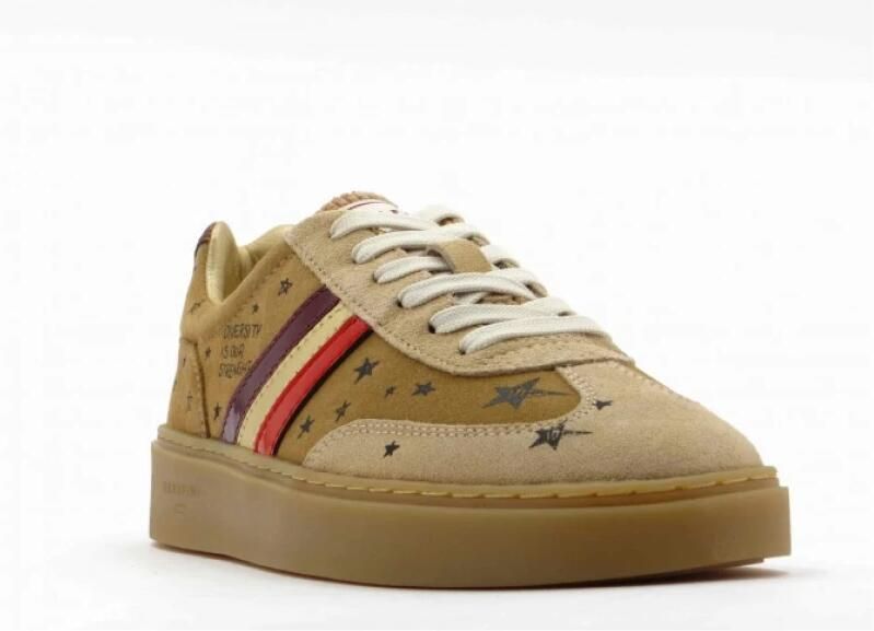 Serafini Suède sneaker met sterdetail