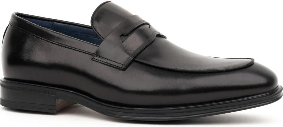 Serengeti Zwarte Leren Formele Platte Schoenen