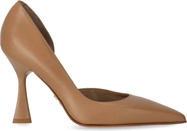 Sergio Levantesi Hoge hakken Mila Beige Pump in bruin