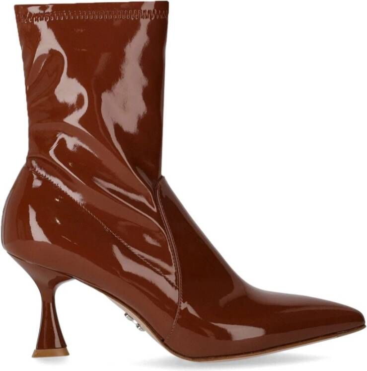 Sergio Levantesi Boots Janet Brown Heeled Ankle Boot in bruin