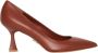 Sergio Levantesi Bruine Leren Pumps 75mm Hak - Thumbnail 1