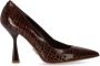 Sergio Levantesi Bruine Pump met Krokodillenprint en Glanzende Afwerking Brown Dames - Thumbnail 1