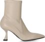 Sergio Levantesi Crème Hak Enkellaars Elastisch Bovenwerk Beige Dames - Thumbnail 1