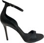Sergio Levantesi Enkelband Polyester Sandalen 11cm Hak Black Dames - Thumbnail 1