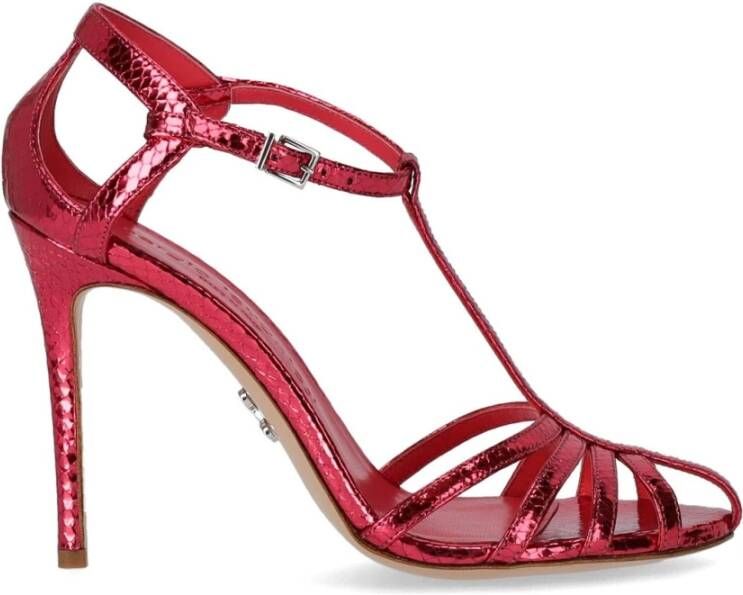 Sergio Levantesi Sandalen Rita Strawberry Heeled Sandal in rood