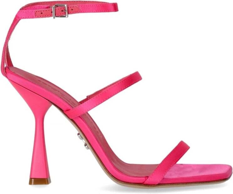 Sergio Levantesi Sandalen Telen Fuchsia Heeled Sandal in roze