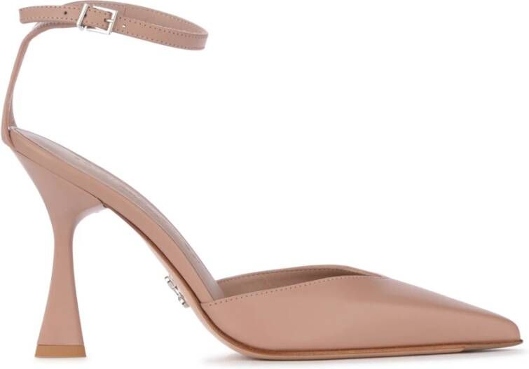 Sergio Levantesi Maybe Beige Leren Pumps met Verstelbare Enkelband Beige Dames