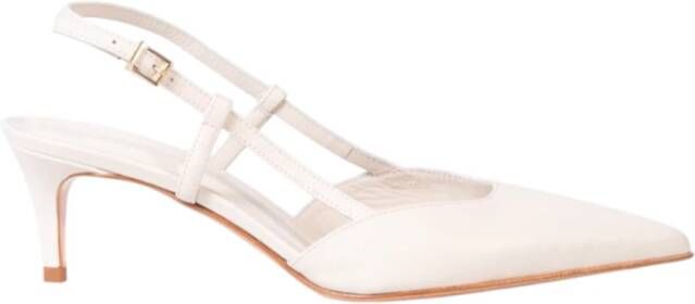 Sergio Levantesi Neutrale leren slingback hakken