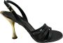Sergio Levantesi Polyester Sandalen Leer 10cm Hak Black Dames - Thumbnail 1