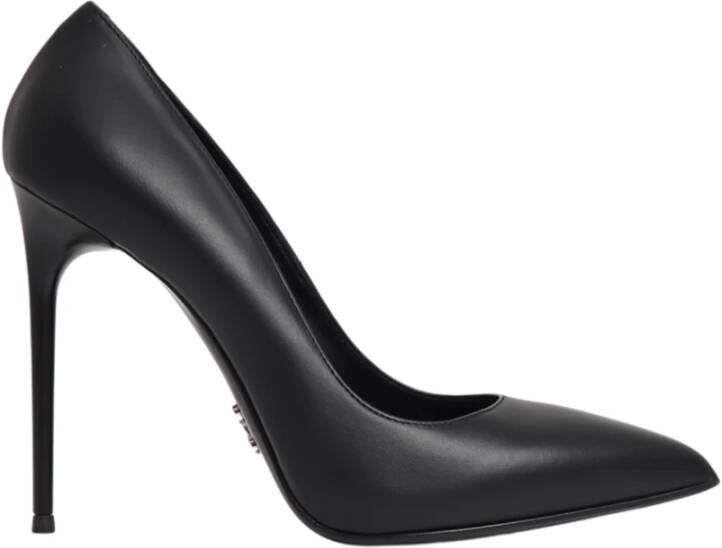 Sergio Levantesi Zwarte Leren Stiletto Pump Black Dames