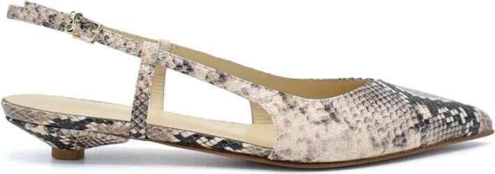 Sergio Levantesi Python Print Leren Slingback Pumps