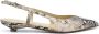 Sergio Levantesi Python Print Leren Slingback Pumps - Thumbnail 1
