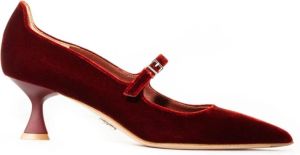 Sergio Levantesi Rode Velvet Pumps met Verstelbare Band Rood Dames