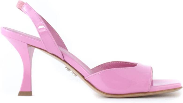 Sergio Levantesi Roze Glanzend Leren Irene Sandalen Pink Dames