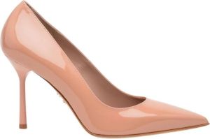 Sergio Levantesi Roze Lakleren Decolté met 10 cm Hak Roze Dames
