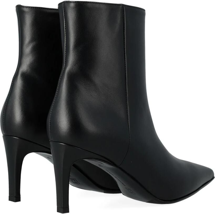 Sergio Levantesi Handgemaakte leren enkellaars in zwart