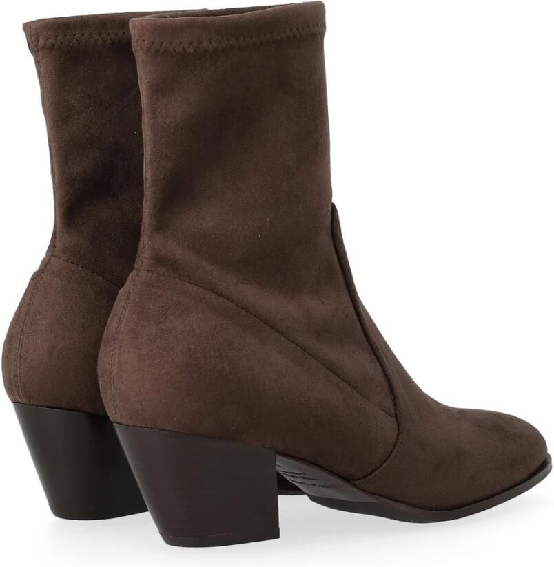 Sergio Levantesi Handgemaakte Suède Enkellaarzen Paloma56 Bruin