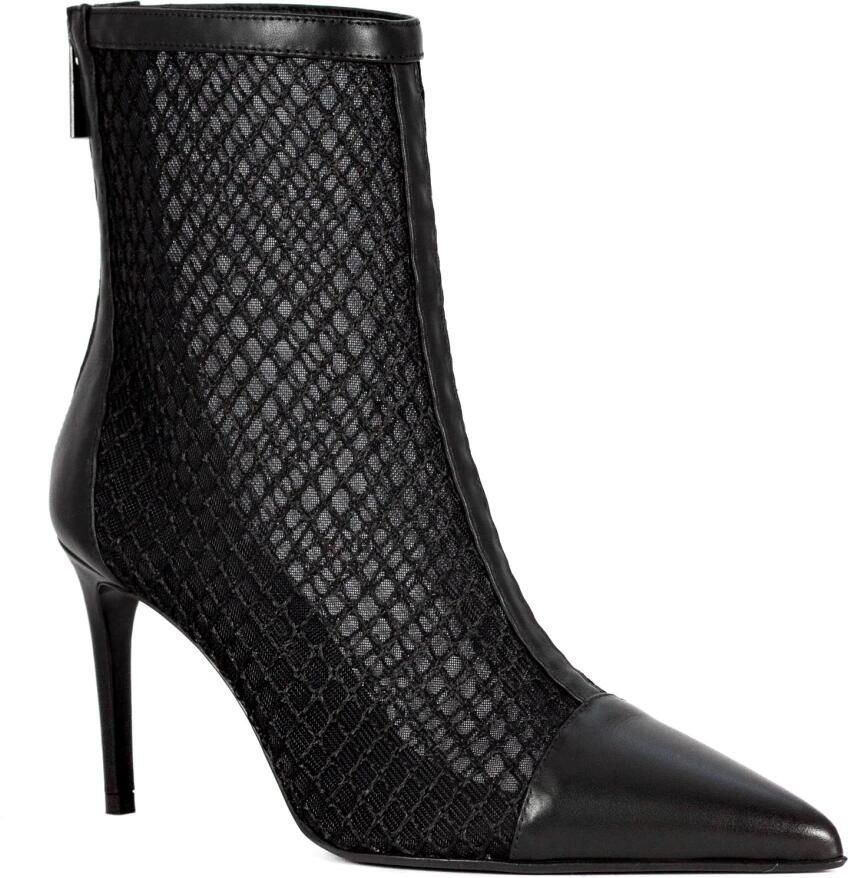 Sergio Levantesi Zwarte Dia te Leren Enkellaarzen