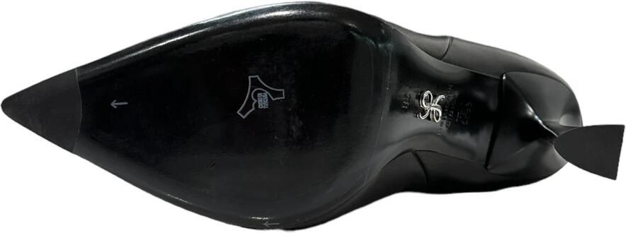 Sergio Levantesi Zwarte leren hoge schacht laarzen