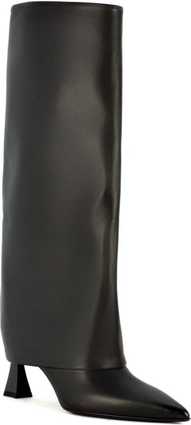 Sergio Levantesi Zwarte Leren Puntige Neus Laarzen