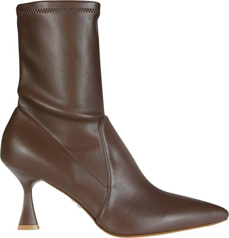 Sergio Levantesi Stijlvolle Heeled Tronchetto Boot Brown Dames