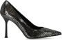 Sergio Levantesi Hoge hakken Musa Black Silver Pump in zwart - Thumbnail 1