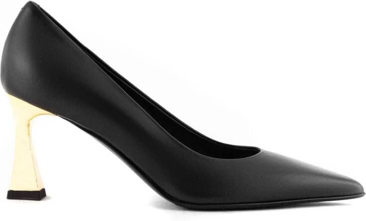 Sergio Levantesi Zwarte Kandy Pumps met Gouden Hak