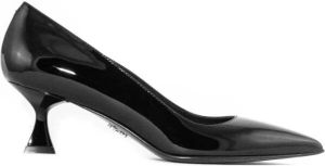 Sergio Levantesi Zwarte lakleren pumps met puntige neus Zwart Dames