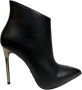 Sergio Levantesi Zwarte leren enkellaarsjes met rits Black Dames - Thumbnail 1