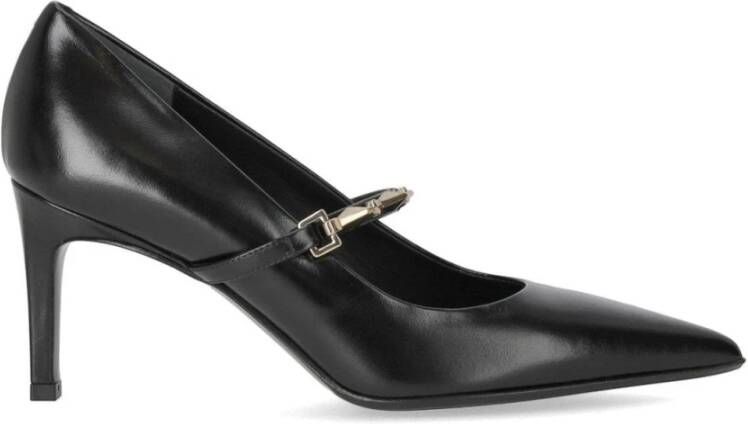 Sergio Levantesi Zwarte leren Griselda pumps met gouden detail - Foto 2