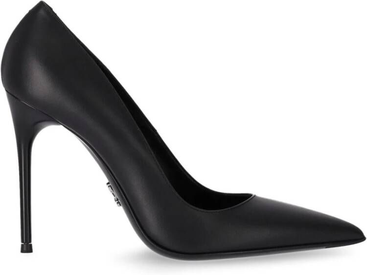 Sergio Levantesi Zwarte Leren Stiletto Pump Black Dames