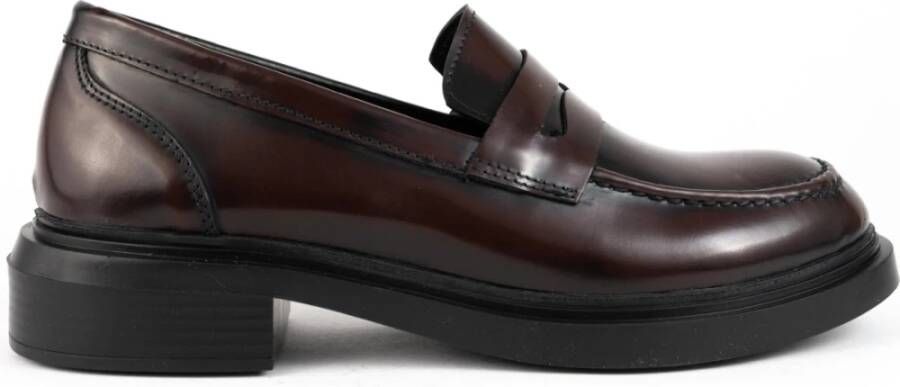 Sergio Moretti Rode Casual Loafers met Rubberen Zool