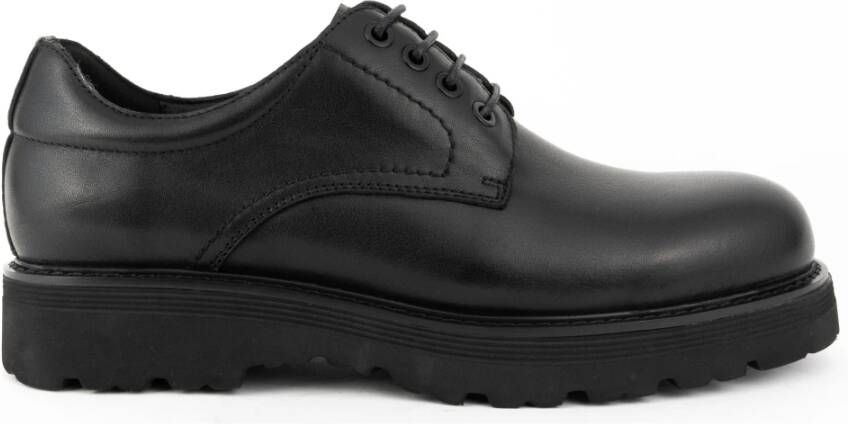 Sergio Moretti Klassieke Zwarte Formele Leren Schoenen