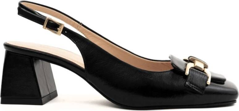 Sergio Moretti Klassieke Zwarte Mid-Hak Pumps