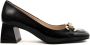 Sergio Moretti Klassieke Zwarte Middelhak Pumps - Thumbnail 1