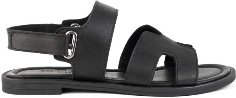 Sergio Moretti Platte Open Sandalen
