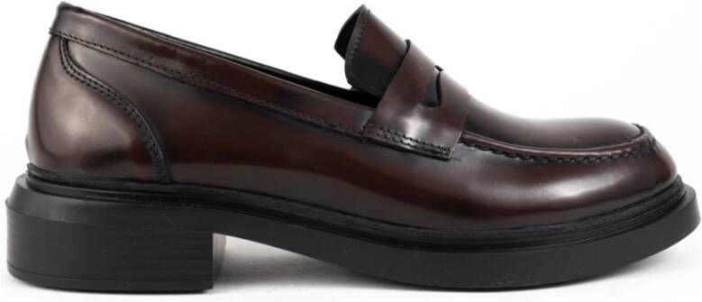 Sergio Moretti Rode Casual Loafers met Rubberen Zool