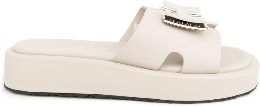 Sergio Moretti beige casual open slippers