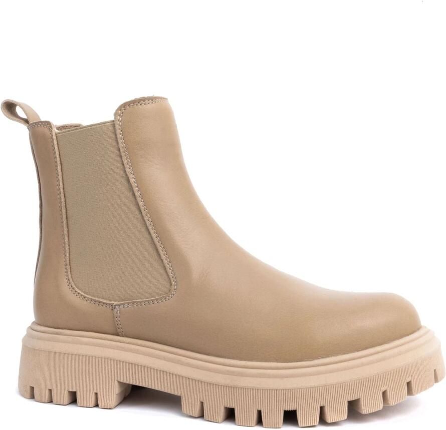 Sergio Moretti Beige Enkellaarsjes Casual Flats