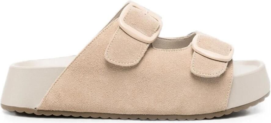 Sergio Moretti Slippers met open neus en sleehak