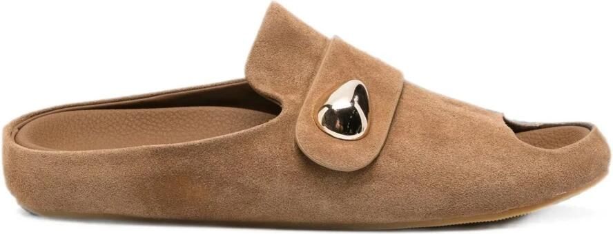 Sergio Moretti Slippers met open neus en sleehak