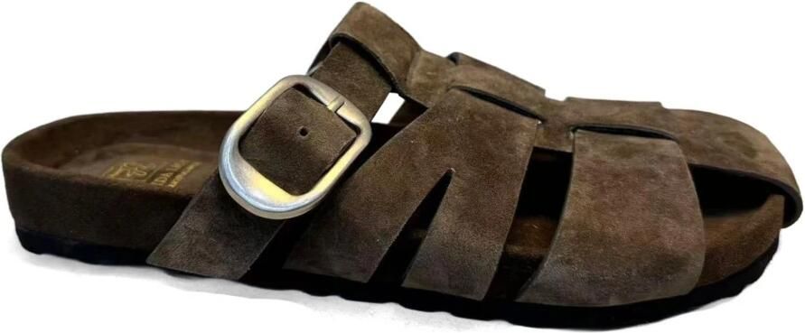 Sergio Moretti Slippers met open neus en sleehak