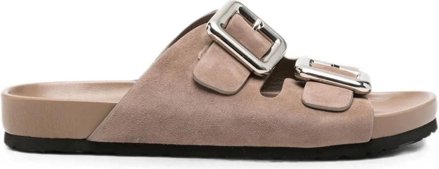 Sergio Moretti Slippers met sleehak en open neus