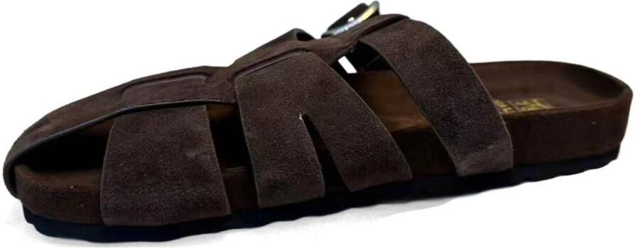 Sergio Moretti Slippers met sleehak en open neus